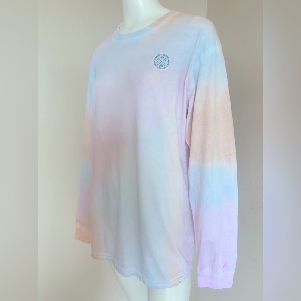 Sand Cloud Tie Dye Sherbet Organic Cotton Long Sleeve Tee T-Shirt Size Medium - Picture 4 of 12